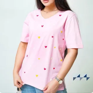 تیشرت قلب رنگارنگ
یقه هفت