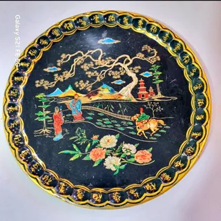 سینی فلزی قدیمی کلکسیونی
