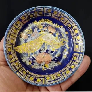 نعلبکی سرمه ای طاوسی قدیم