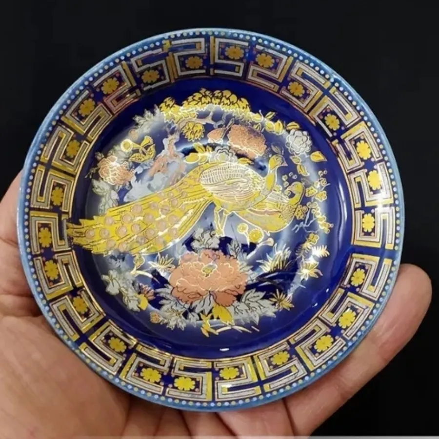 نعلبکی سرمه ای طاوسی قدیم