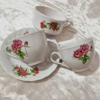 ست4تکه فنجان نعلبکی گلسرخ