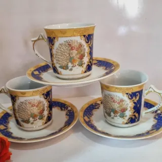 فنجان نعلبکی طاووسی قدیم