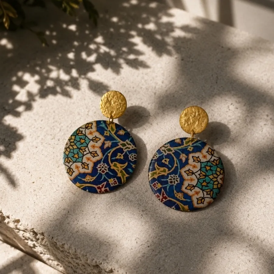 گوشواره طرح کاشی
