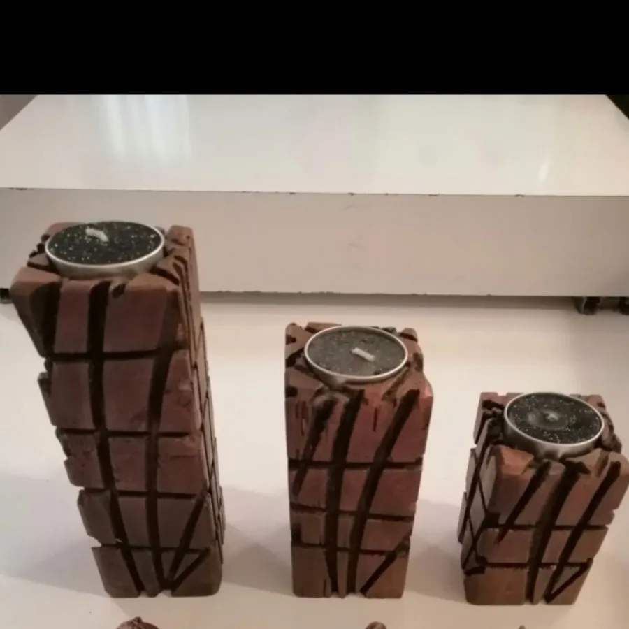 جا شمعی چوبی