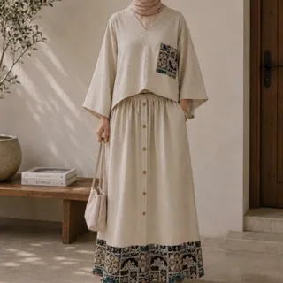 شومیز دامن کژوال لینن