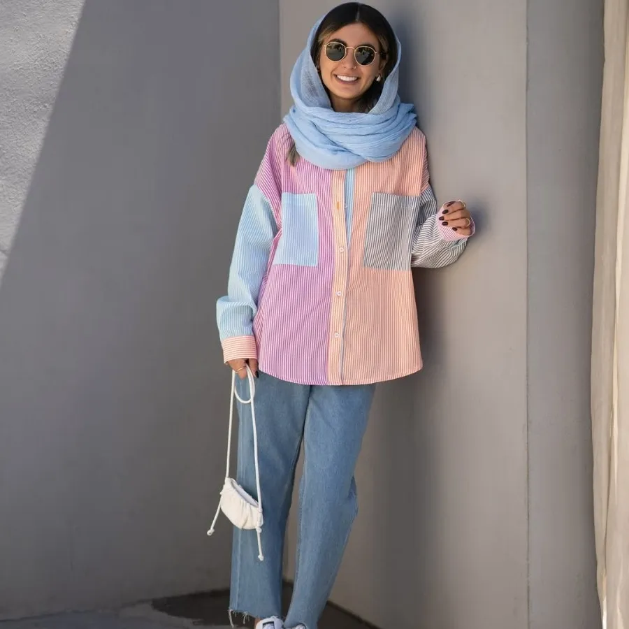 شومیز رنگی‌ خنک