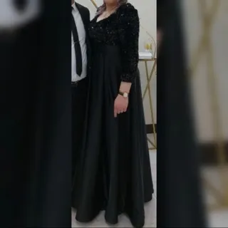 پیراهن مجلسی ساتن لمه