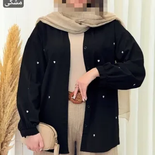 مانتو کتان قلبی