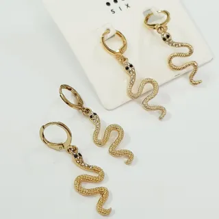 گوشواره ماری روکش طلا