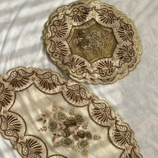 5تکه رومیزی سنگ دوزی شده