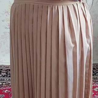 دامن پلیسه نسکافه ای روشن