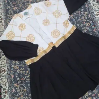 مانتو سفید مشکی خاص