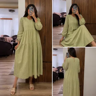 پیراهن بلند سبز ملایم
