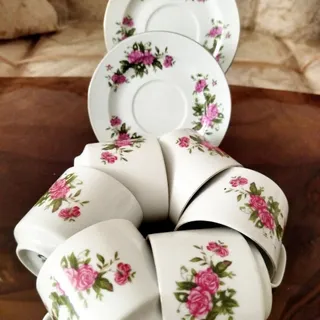 چای خوری گل سرخی قدیمی