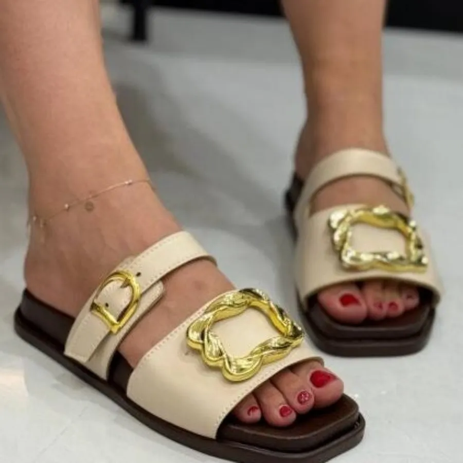 صندل زنانه مجلسی چرم