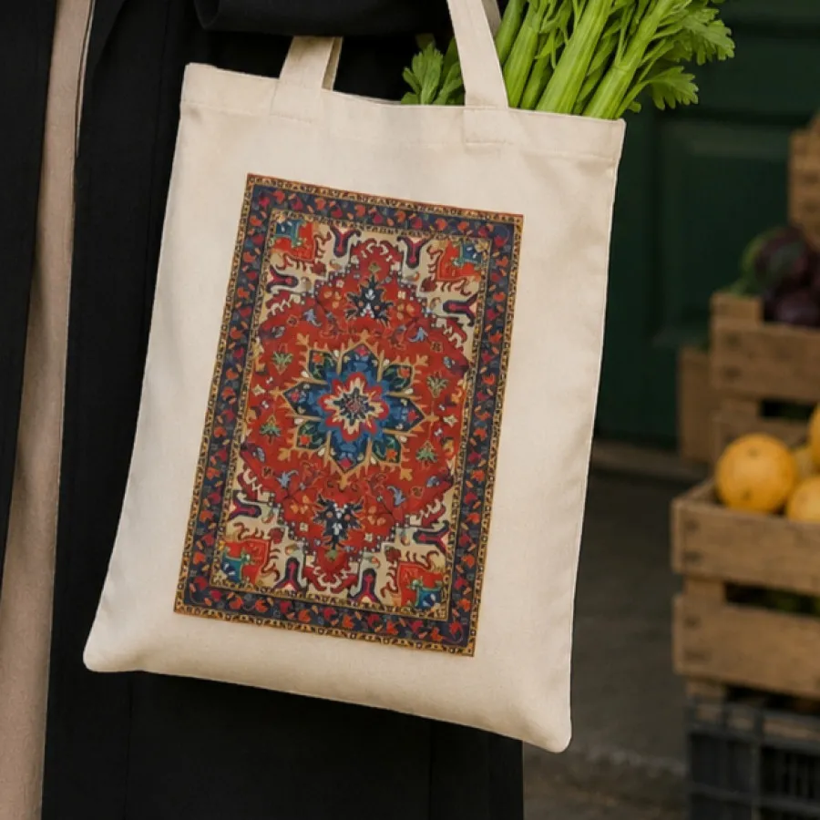 کیف پارچه ای طرح فرش