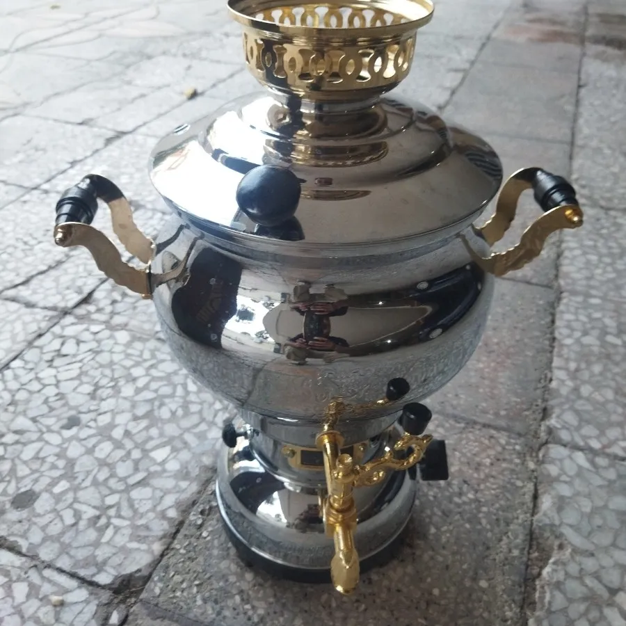 سماور گازی گلستان دسته طل