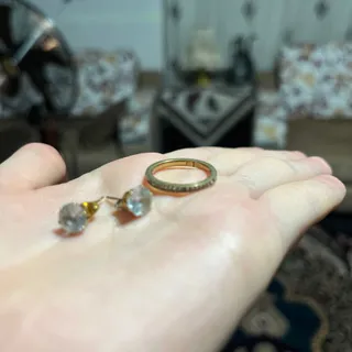 رینگ و گوشواره الماسی