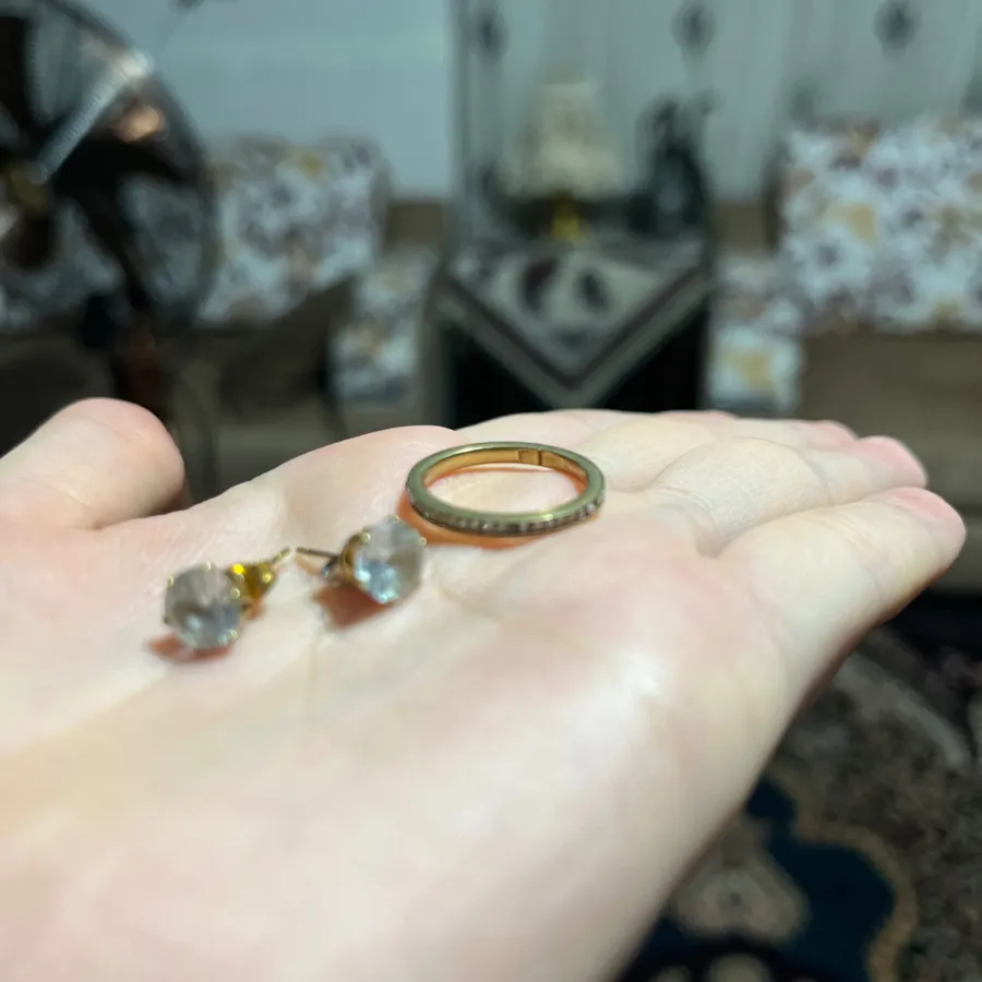رینگ و گوشواره الماسی