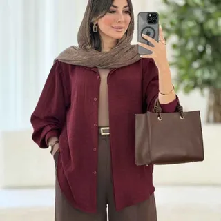 شومیز زرشکی شانتون
