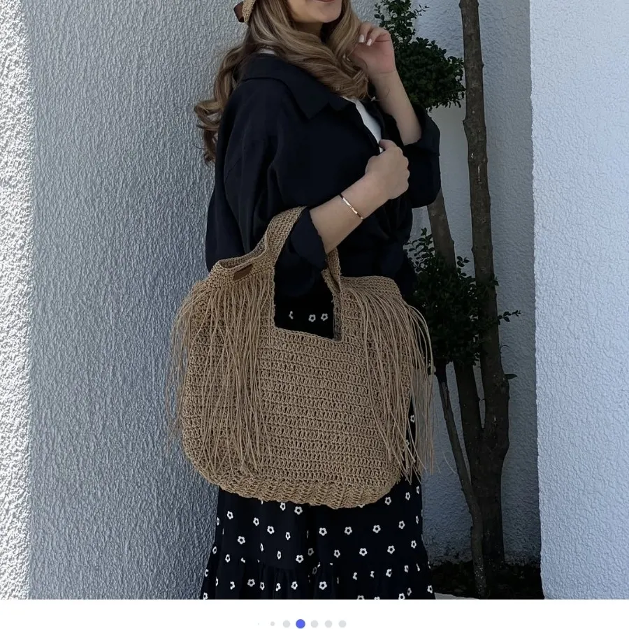 ست کیف و کلاه رافیا