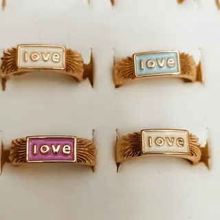 انگشتر میناکاری Love
