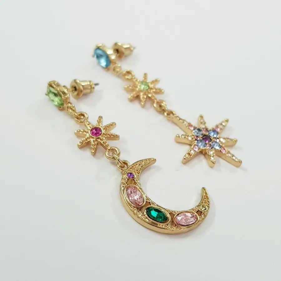 گوشواره طلایی ماه و ستاره