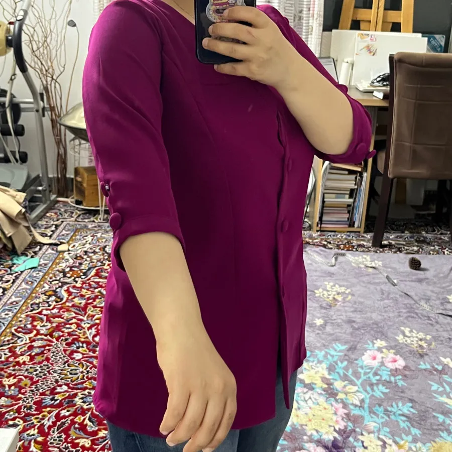 مانتو کرپ سرخابی