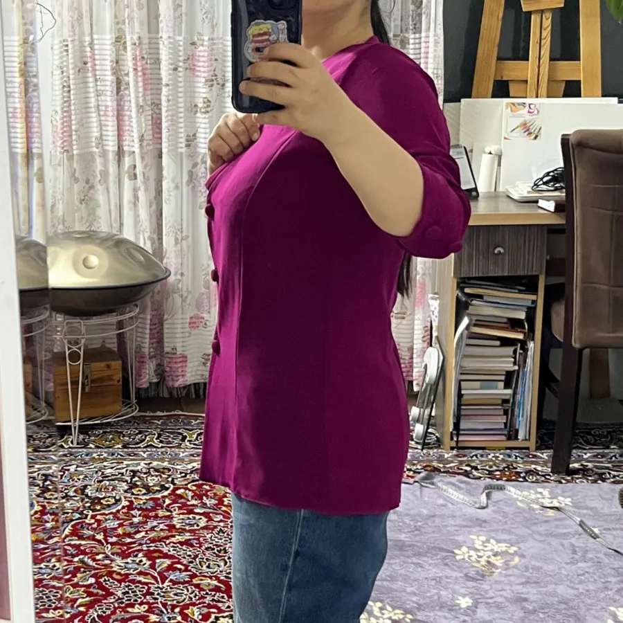 مانتو کرپ سرخابی