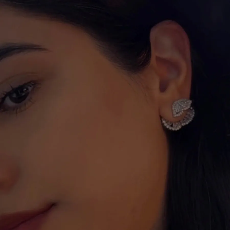 گوشواره جواهری بال پروانه