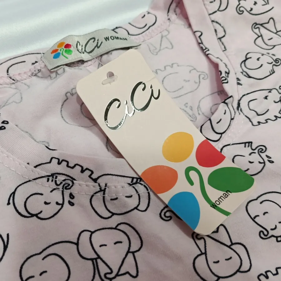 تاپ و شلوارک نخ پنبه CC