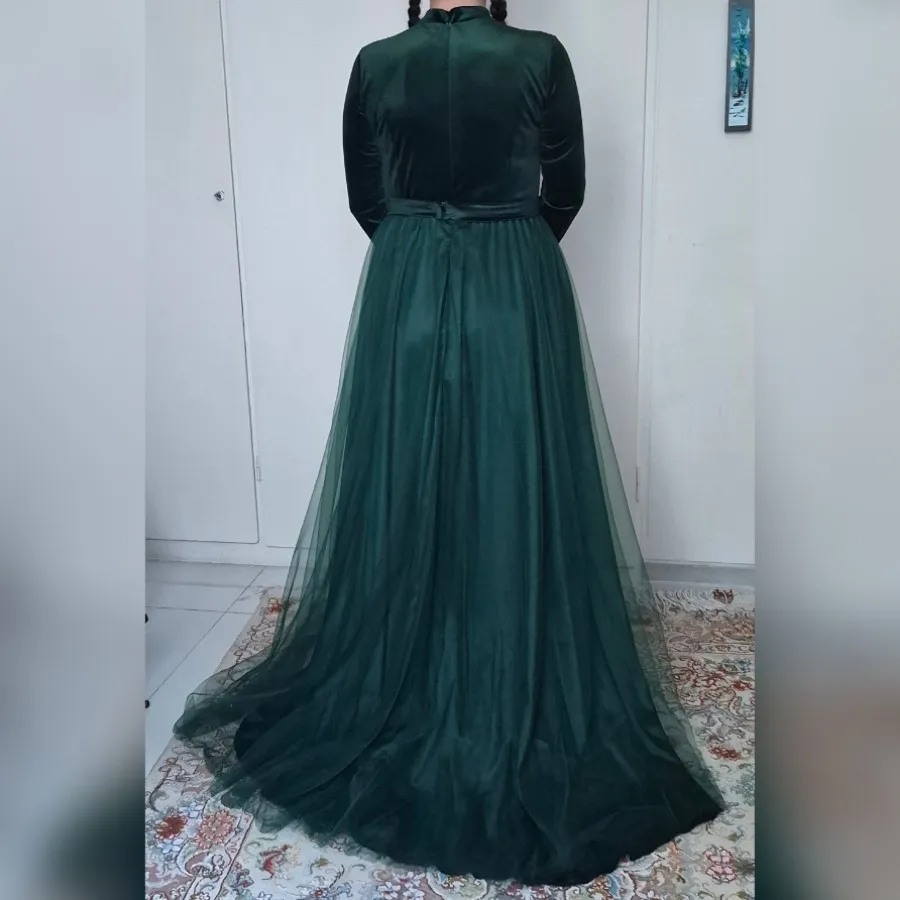 لباس مجلسی سبز زمردی