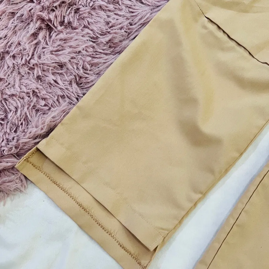 شلوار پارچه ای کرم
