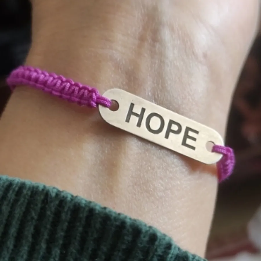 دستبند نقره«« Hope»» امید