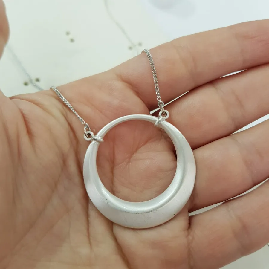 گردنبند رولباسی نقره ای