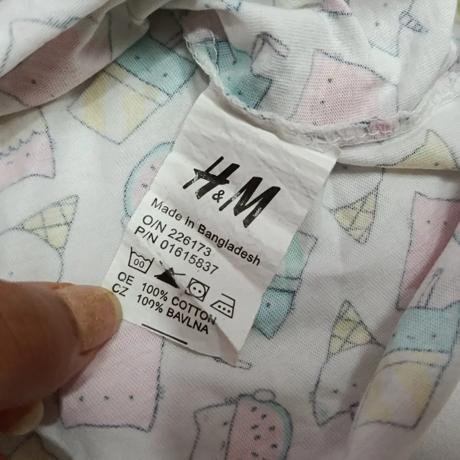 تیشرت نخی H &M طرح بستنی