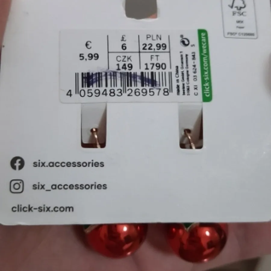 گوشواره کریسمسی برند SIX