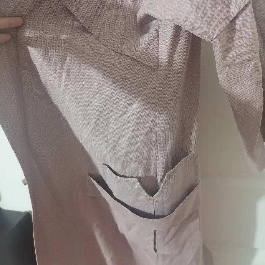 مانتو بارونی صورتی طرحدار