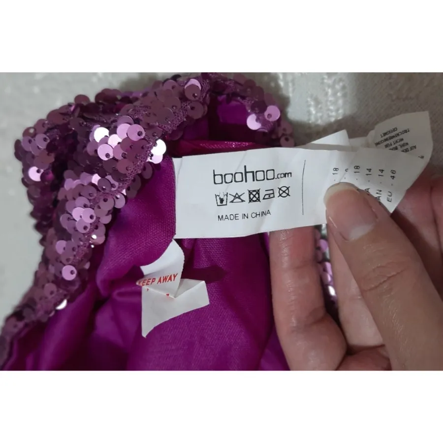 نیم تنه پولکی برند boohoo