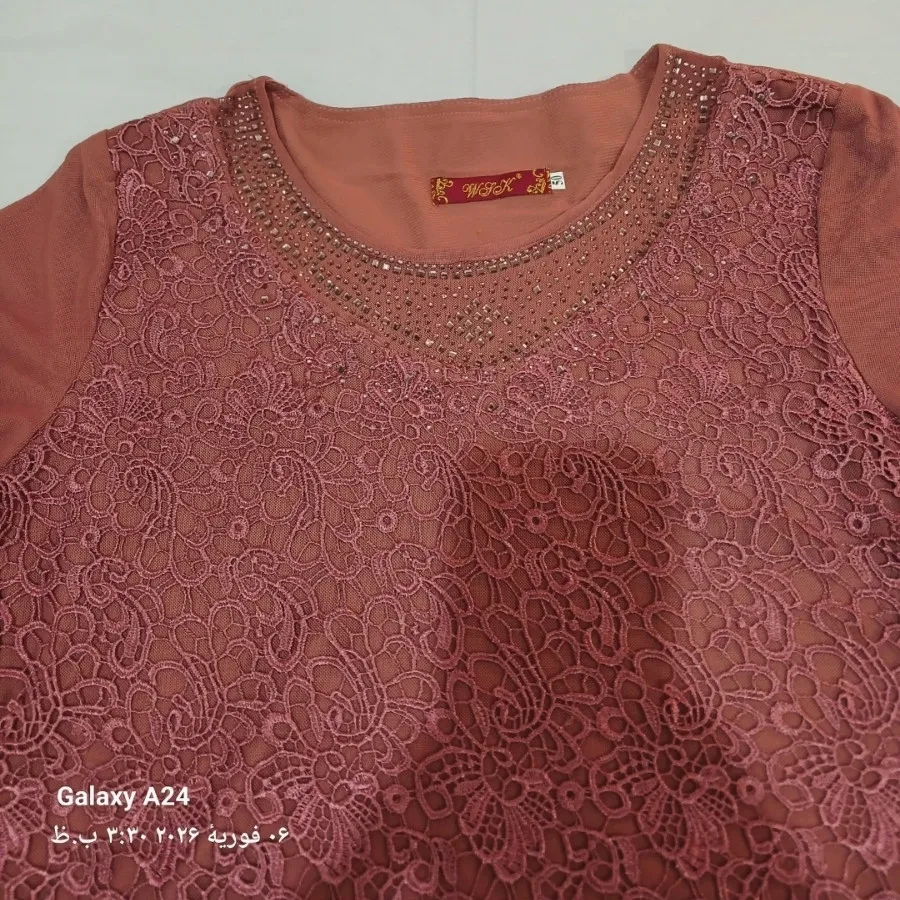 شومیز گیپور کالباسی رنگ