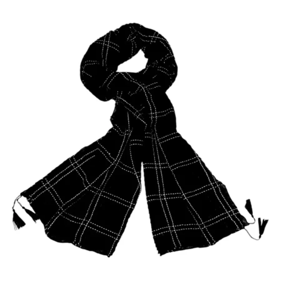 شال کوک دوزی مشکی
