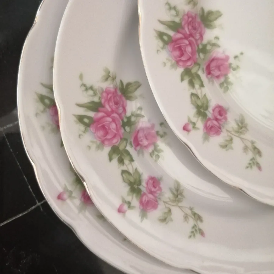 بشقاب برنج خوری گلسرخی