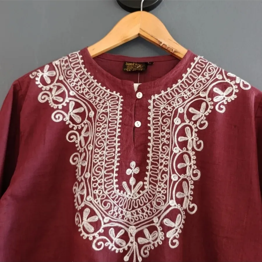 شومیز گلدوزی نخی هندی