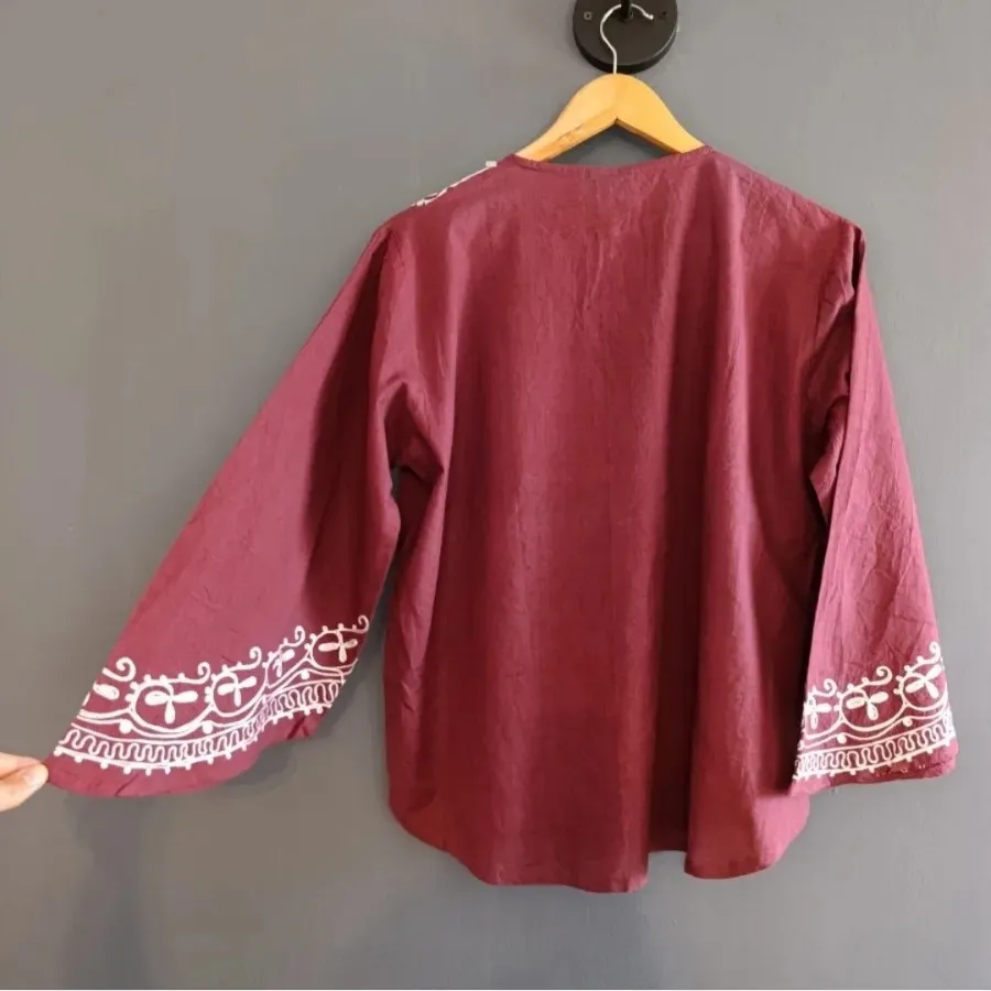 شومیز گلدوزی نخی هندی