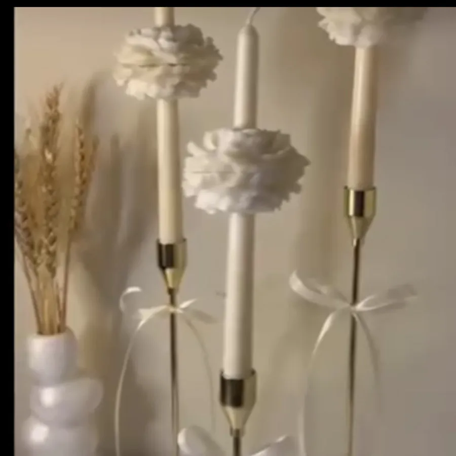 شمع قلمی گلدار