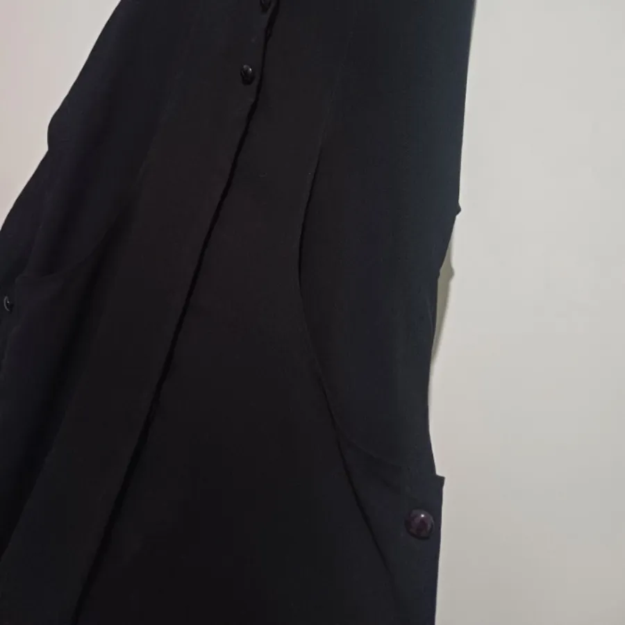 مانتو مشکی جیب دار