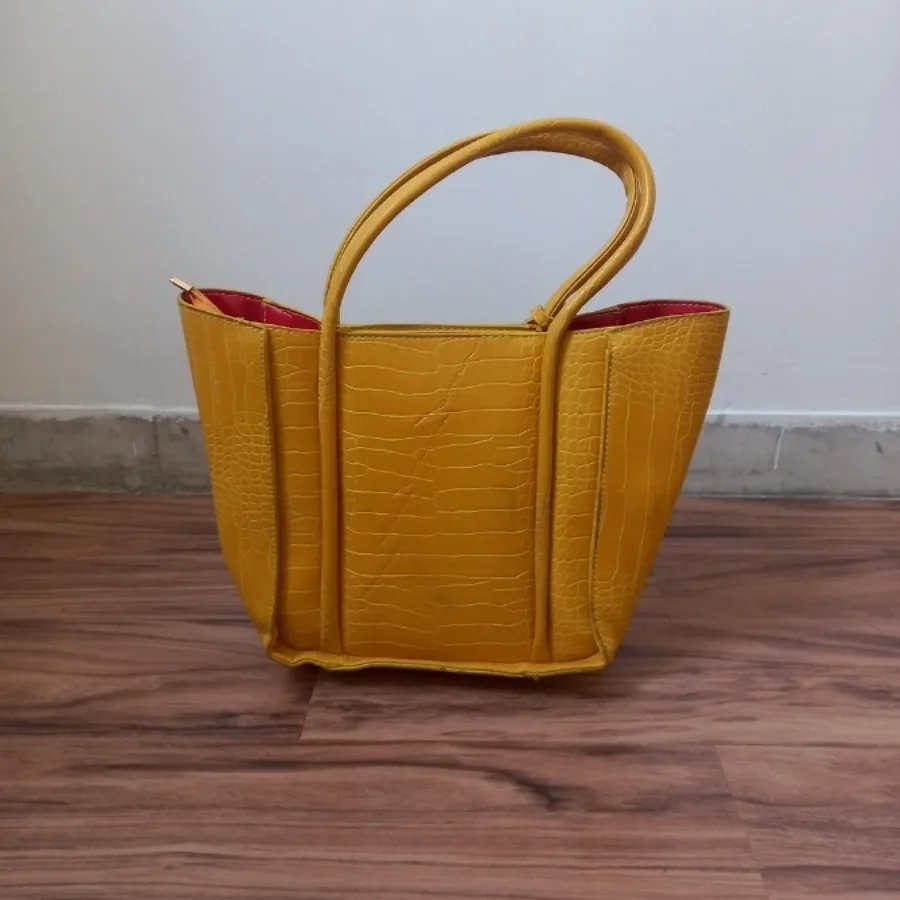 کیف رو دوشی خردلی