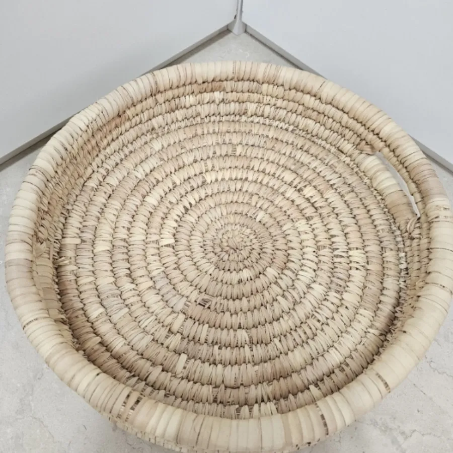 سینی لبه دار حصیری
