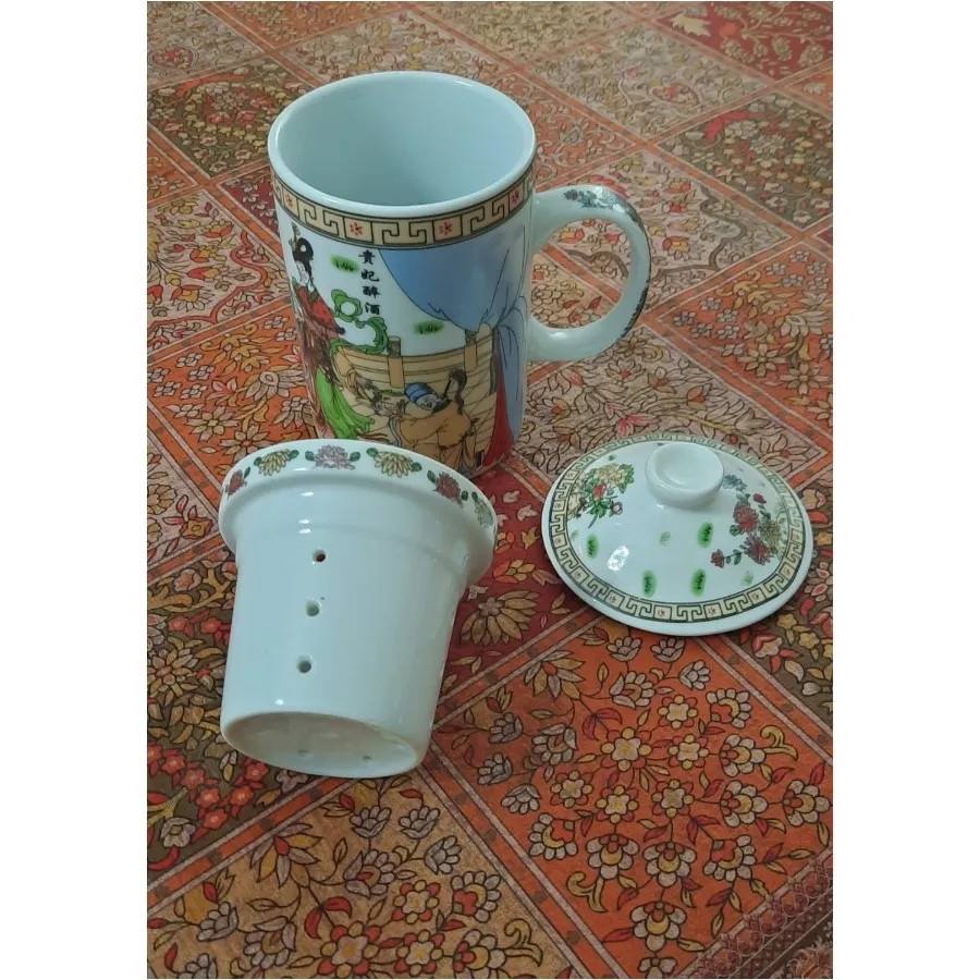 لیوان دمنوش دربدار سه تکه