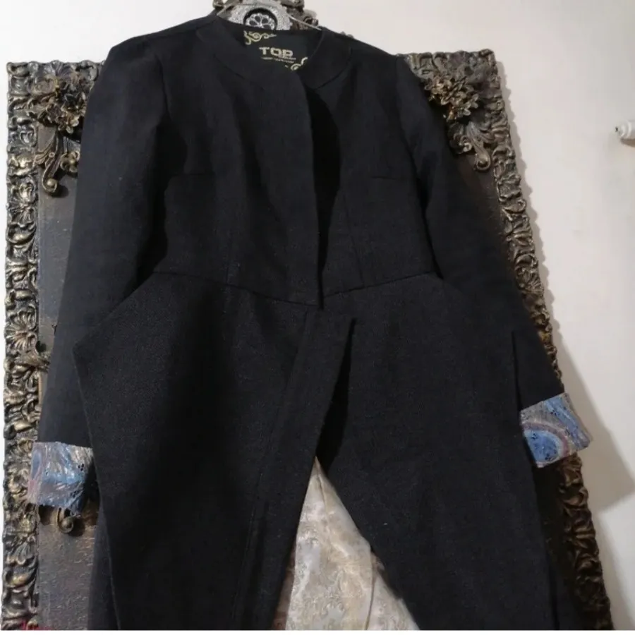 پالتو کتی مدلدار مشکی